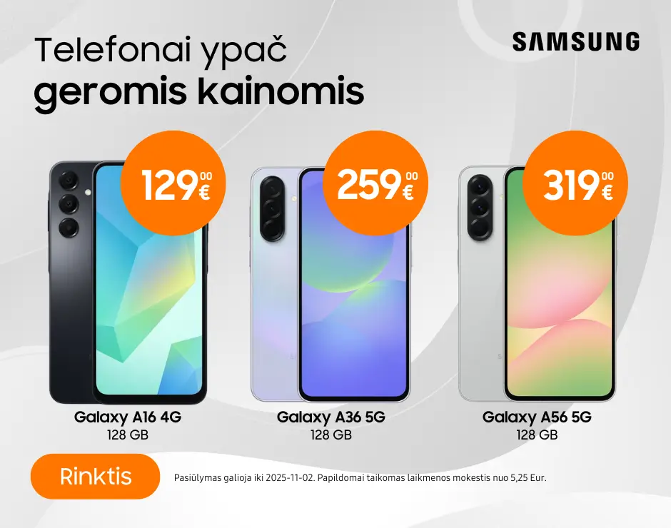 Samsung Galaxy A16 A36 A56 akcija, Mobili prekyba