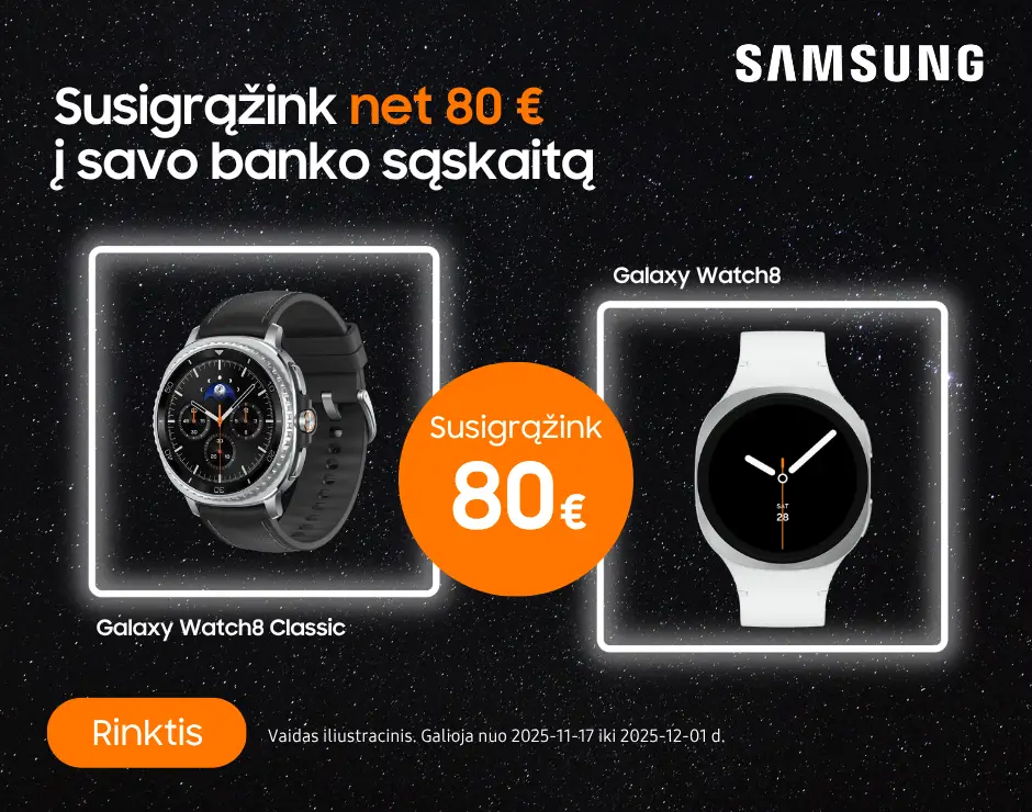 Samsung Watch8 80 Eur cashback, Mobili prekyba