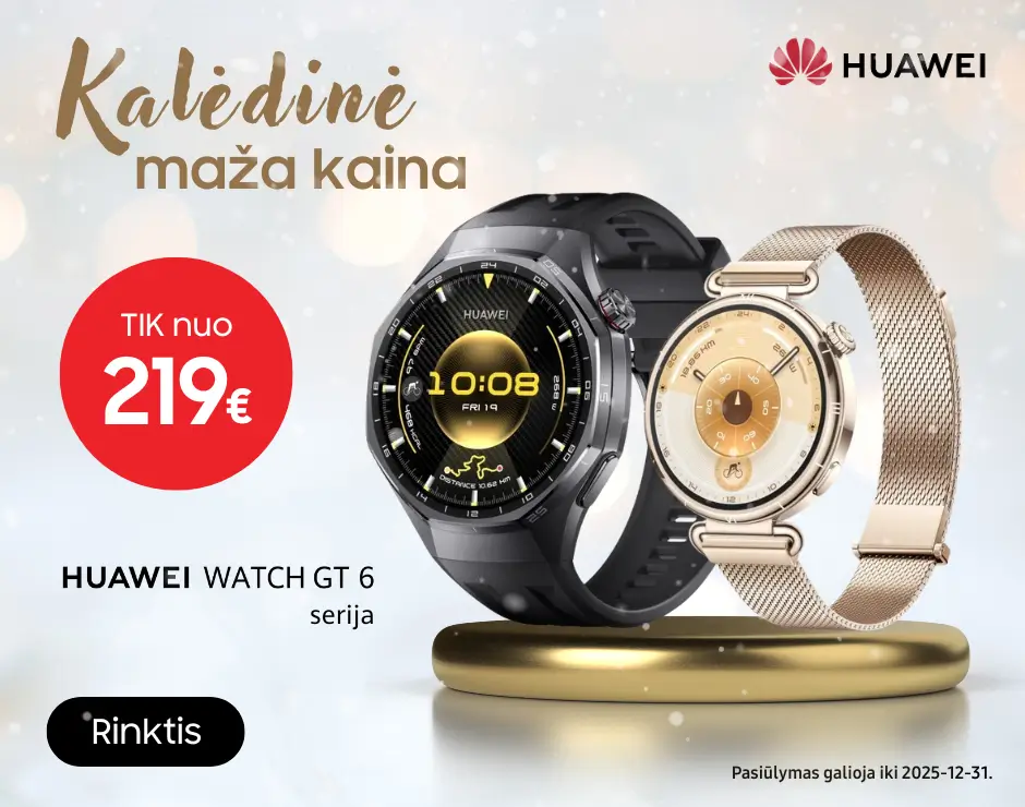 Huawei Watch GT 6 serijos Kaledine akcija, Mobili prekyba