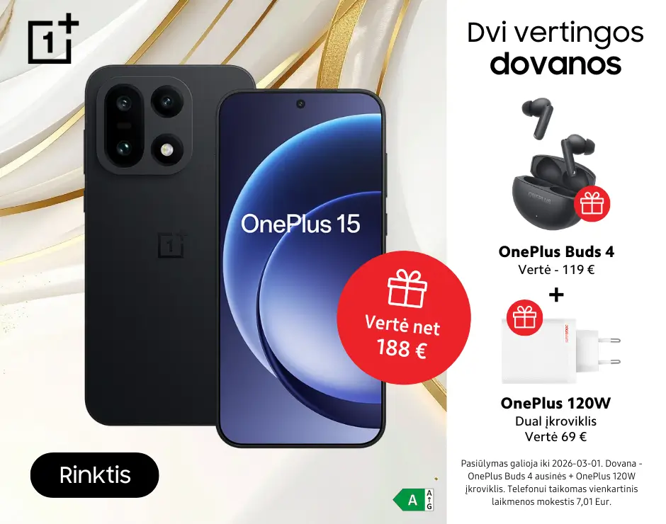 OnePlus 15 5G su dovanomis, Mobili prekyba