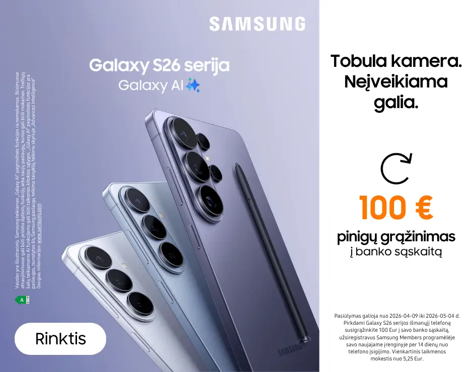 Samsung S26 serija 100 Eur cashback, Mobili prekyba