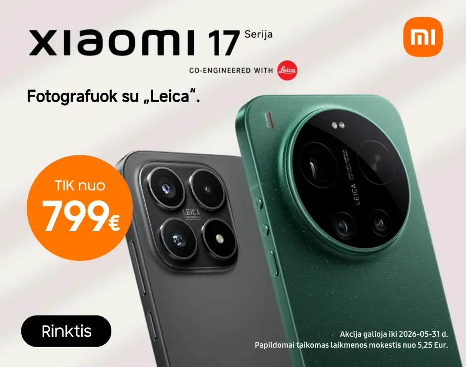 Xiaomi 17 serija  nuo 799 Eur, Mobili prekyba