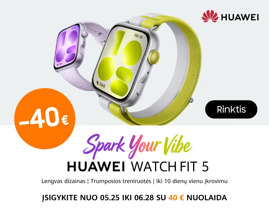 Huawei Watch Fit 5 akcija, Mobili prekyba
