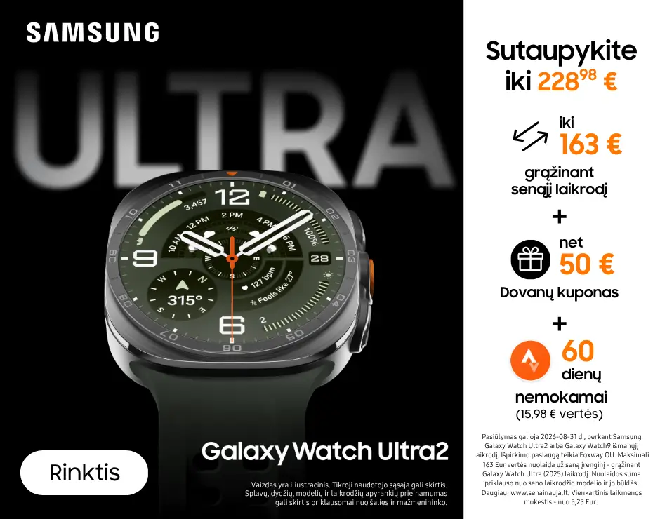 Samsung Galaxy Watch Ultra2 naujiena, Mobili prekyba