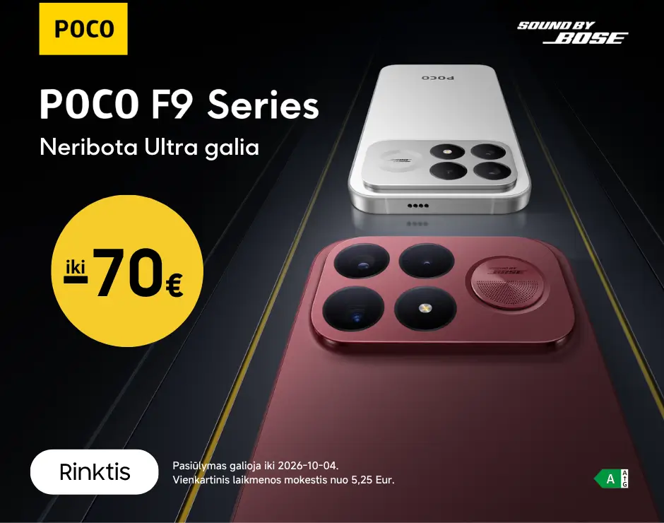 Poco F9 serija nuo 759 Eur, Mobili prekyba
