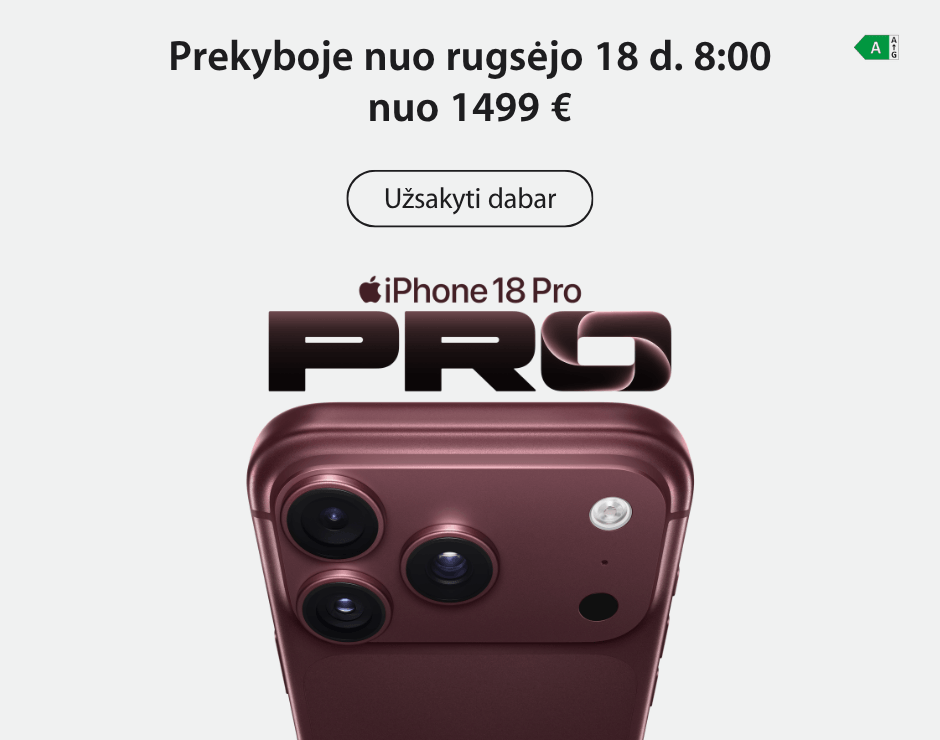 iPhone 18 Pro nuo 1499 Eur, Mobili prekyba
