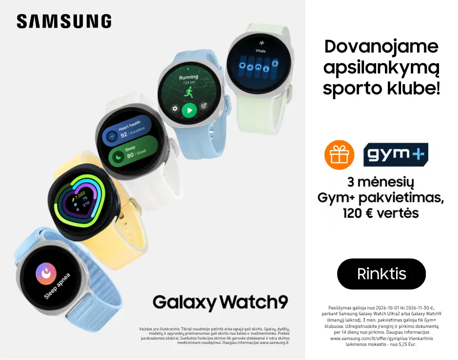 Samsung Galaxy Watch9 akcija su dovana, Mobili prekyba