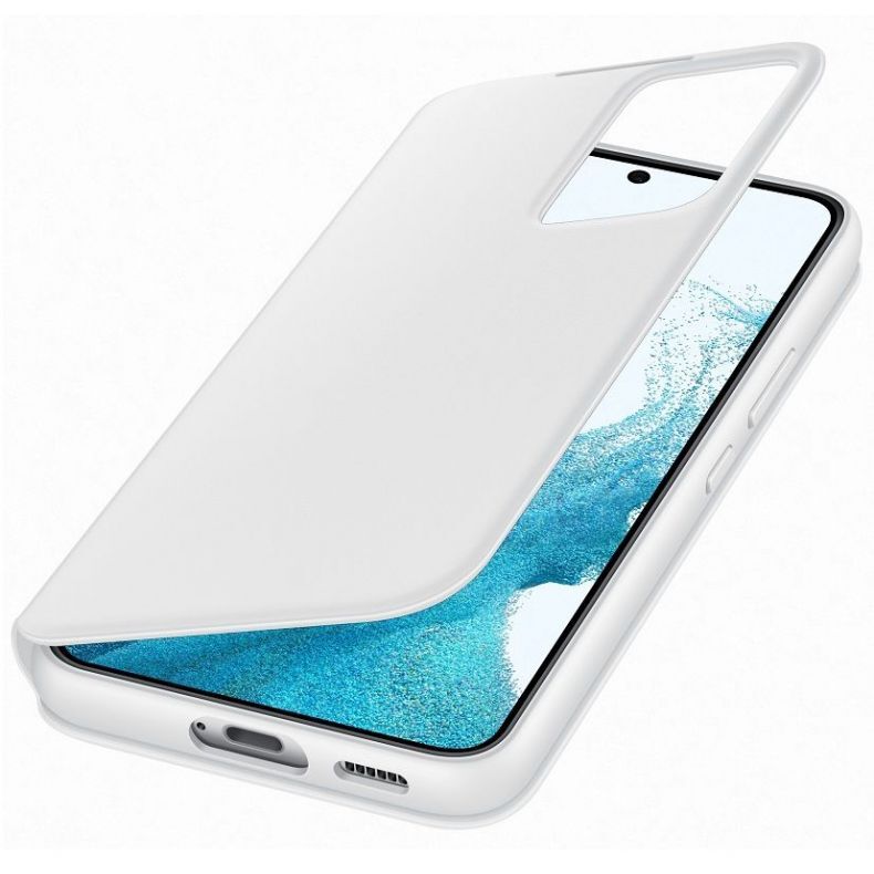 Samsung Galaxy S22+ Clear View orginalus dėklas ant telefono