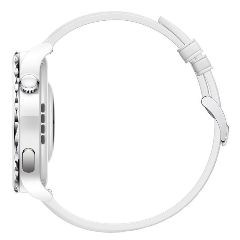 Huawei GT3 Pro 43mm baltas is sono su odine apyranke