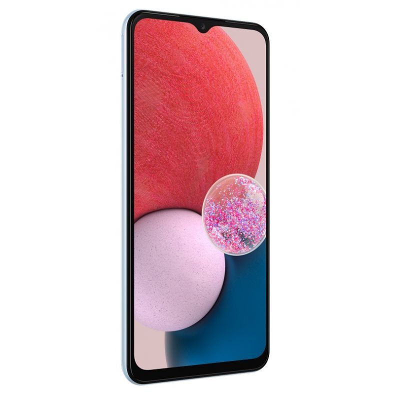 Samsung A13 mėlynas is kairės puses priekis ekranas