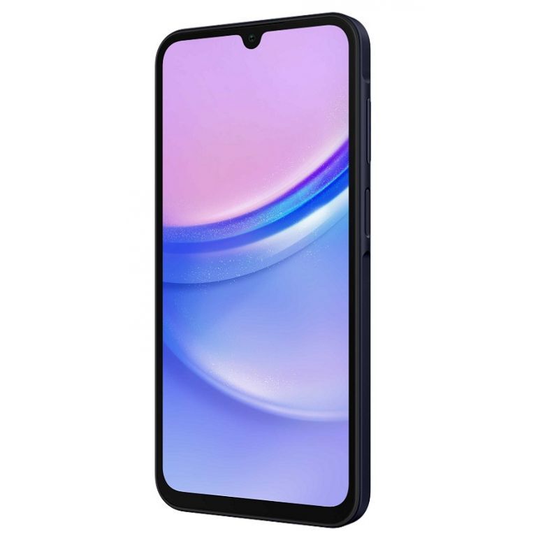 Samsung_A15_128GB_juoda_spalva_ekranas_desine_puse_kampu