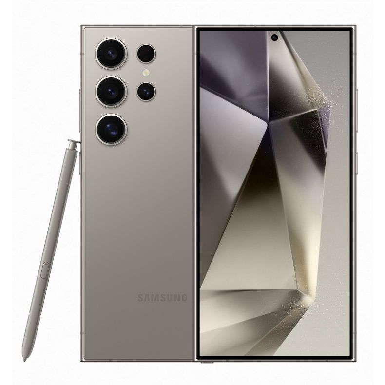 Samsung Galaxy S24 ultra 5G išmanusis telefonas 1 terabaito vidinės atminties titano pilkos spalvos
