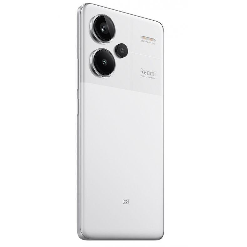 Xiaomi_redmi_Note13pro+_nugarele_45kampu_kaire_puse_baltos_spalvos