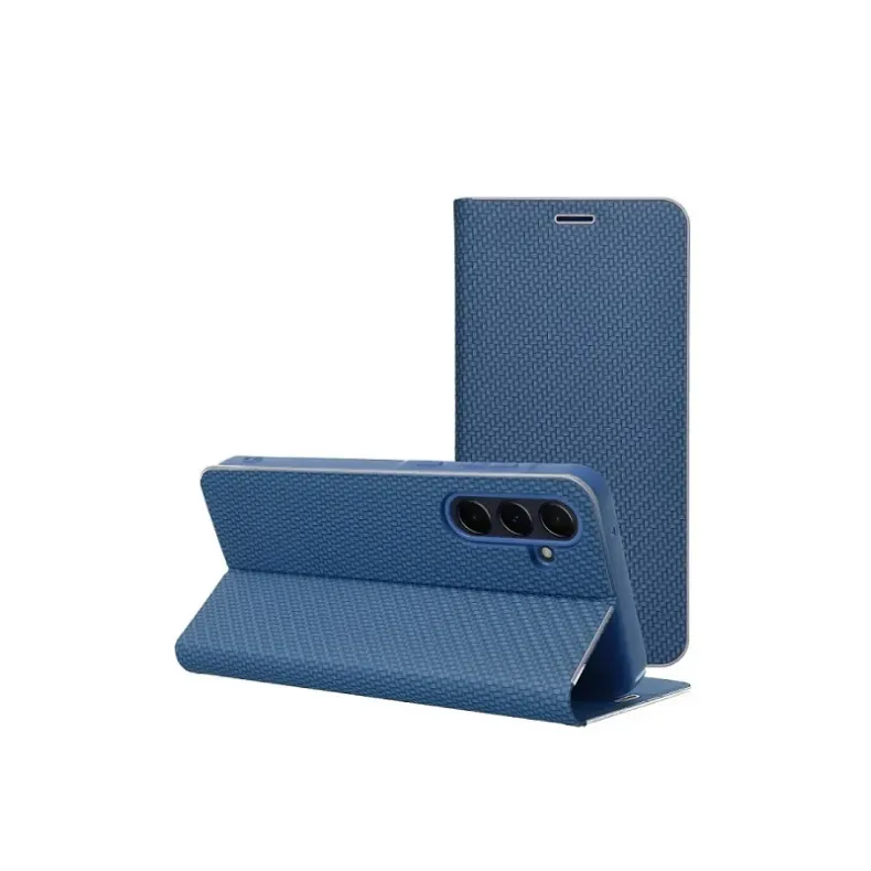 Smart Samsung Galaxy S25+ Luna Book Carbon dėklas,2 nuotrauka