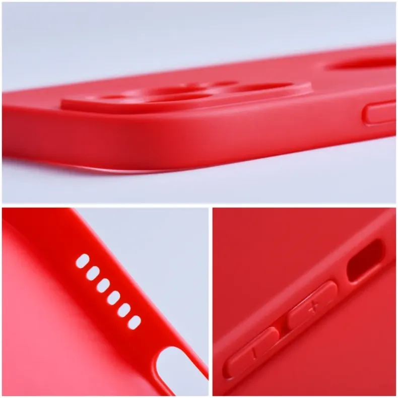 Smart Samsung Galaxy S25 Ultra soft silikoninis dėklas, raudona, 5 nuotrauka