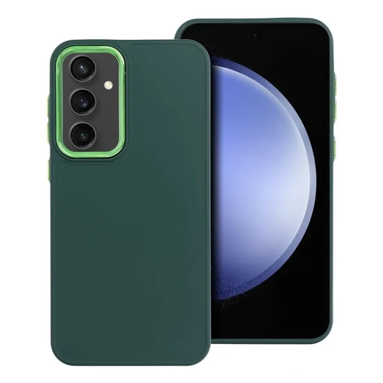 Smart Samsung Galaxy S25 Ultra frame dėklas, žalia, 2 nuotrauka