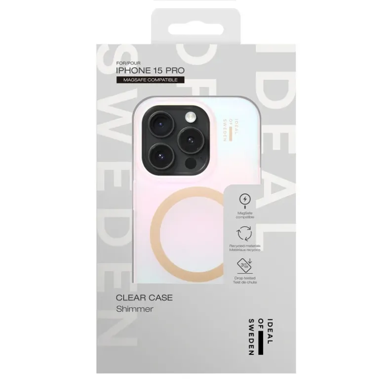 Ideal of Sweden iPhone 15 Pro Clear MagSafe dėklas - Shimmer,2 nuotrauka