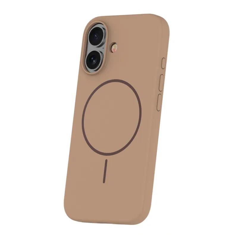 Smart iPhone 16 silikoninis Magsafe dėklas, ruda, 1 nuotrauka