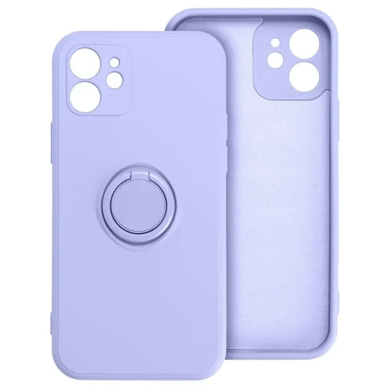 Smart Xiaomi Redmi Note 14 5G silikoninis dėklas su žiedu, violetinis, 1 nuotrauka