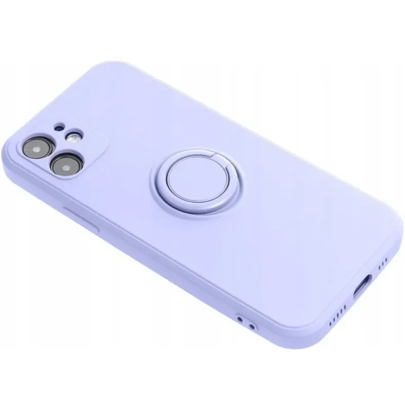 Smart Xiaomi Redmi Note 14 5G silikoninis dėklas su žiedu, violetinis, 2 nuotrauka