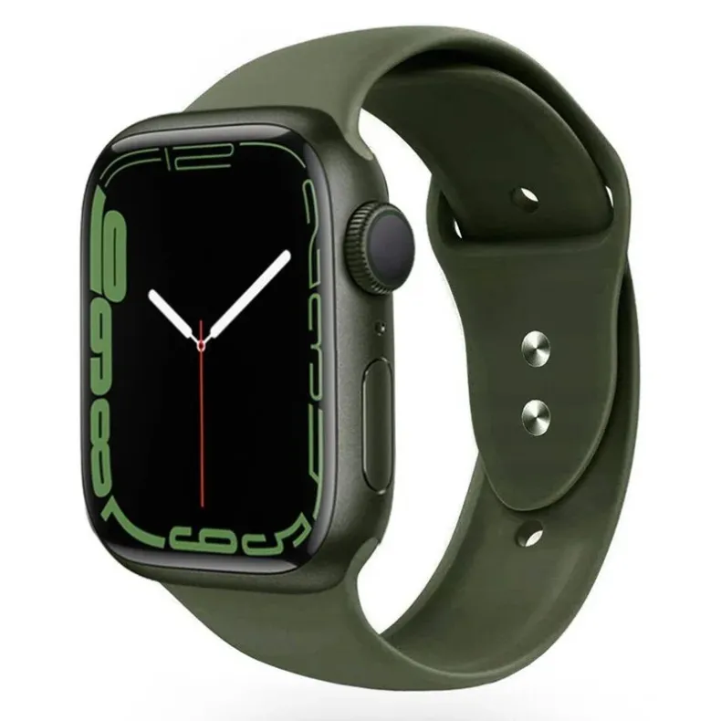 Techprotect Apple Watch 42 | 44 | 45 mm silikoninis dirželis, žalias, 1 nuotrauka