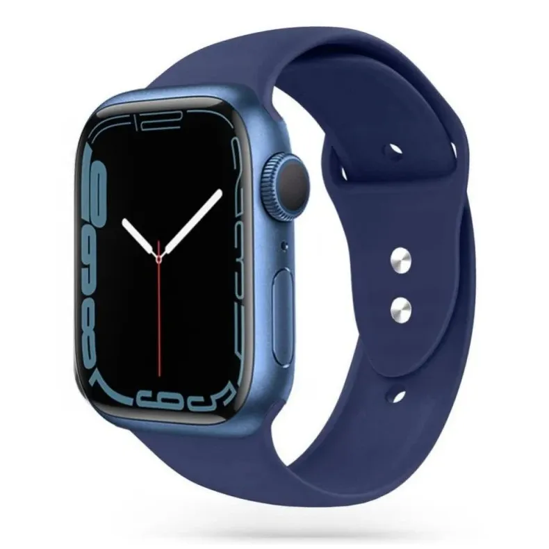 Techprotect Apple Watch 42 | 44 | 45 mm silikoninis dirželis, tamsiai mėlynas, 1 nuotrauka