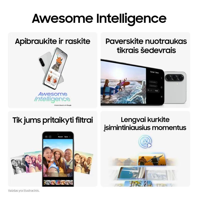 Samsung Galaxy A56 256GB grafito, dirbtinis intelektas, 10 nuotrauka