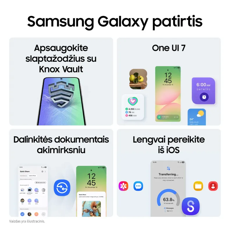 Samsung Galaxy A56 256GB grafito, pagrindinės funkcijos,, 10 nuotrauka