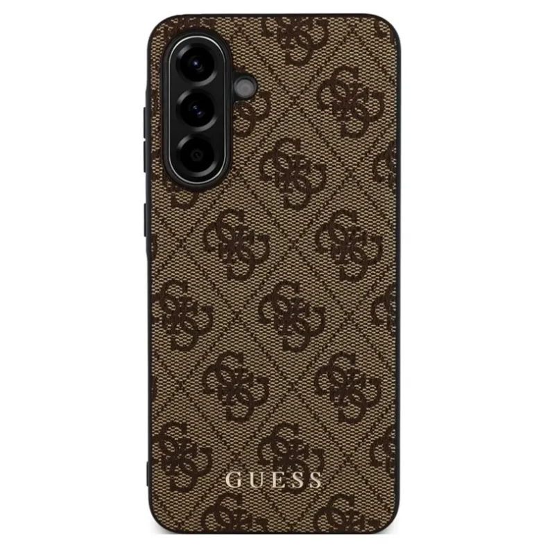Guess Samsung Galaxy A56 Metal Logo dėklas, ruda, 1 nuotrauka