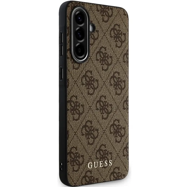 Guess Samsung Galaxy A56 Metal Logo dėklas, ruda, 3 nuotrauka