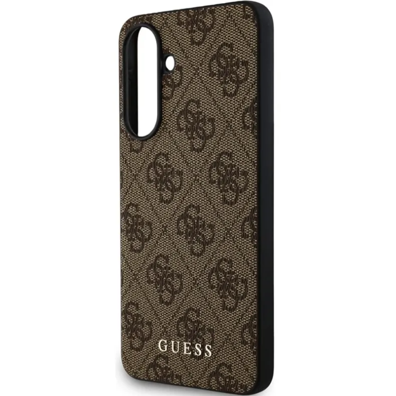Guess Samsung Galaxy A56 Metal Logo dėklas, ruda, 5 nuotrauka