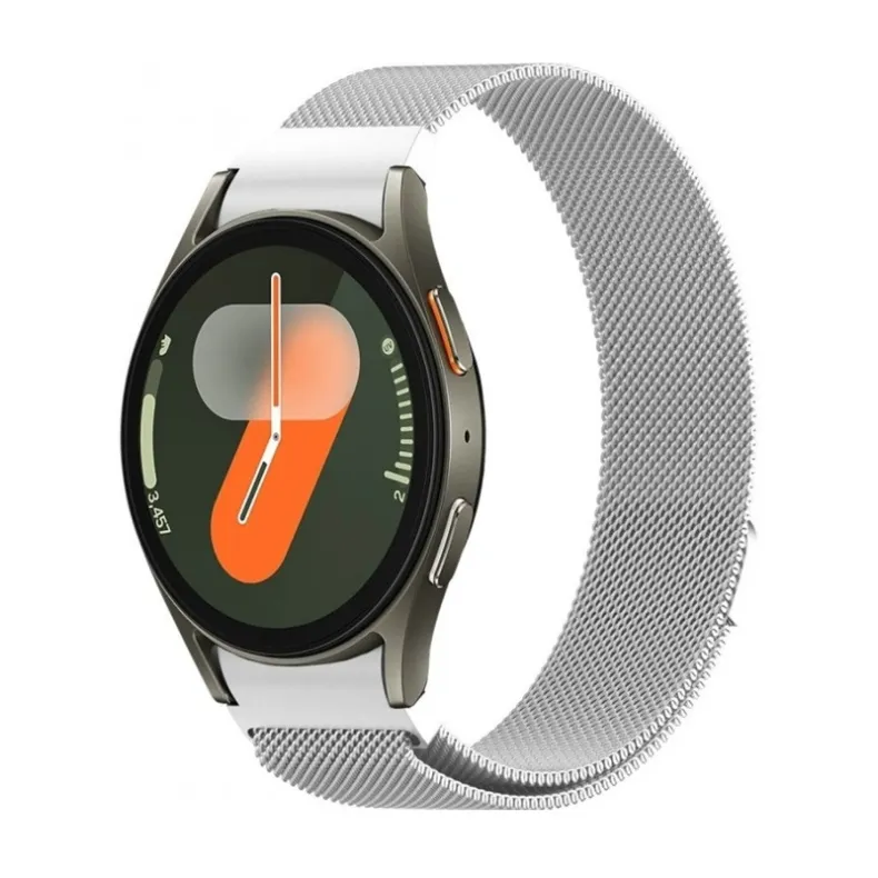 Techprotect Samsung Watch 40 42 44 45 46 mm milanietiškas dirželis, sidabrinė, 2 nuotrauka