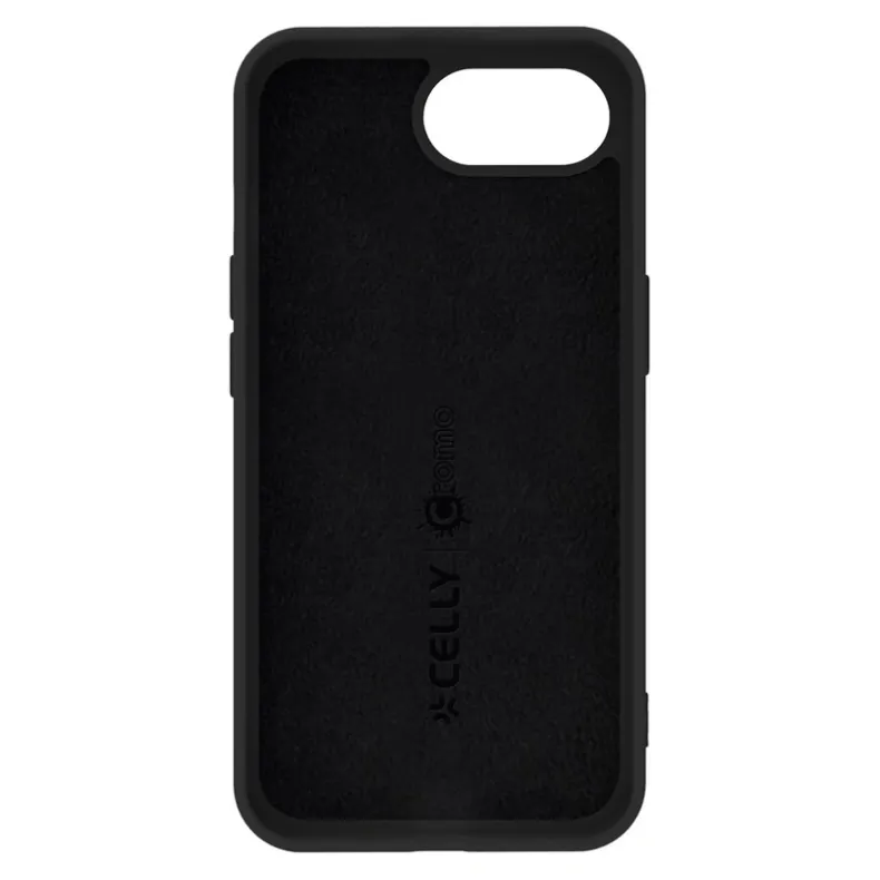 Celly iPhone 16e Cromo silikoninis dėklas, juoda, 3 nuotrauka