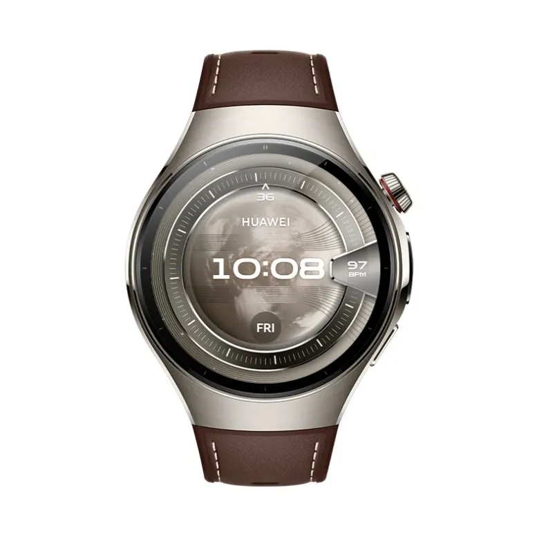 Huawei Watch 5 išmanusis laikrodis. 46mm. ruda odinė apyrankė, 1 nuotrauka