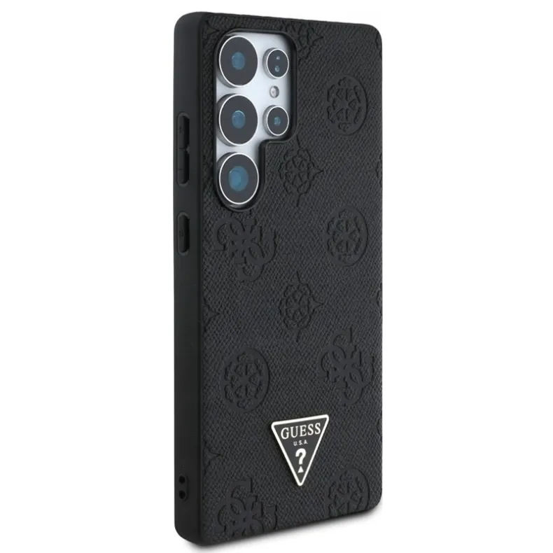 Guess Samsung Galaxy S25 Ultra Grained Peony MagSafe dėklas, juoda, 4 nuotrauka