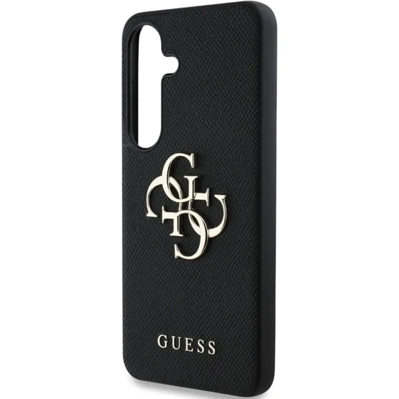 Guess Samsung Galaxy S25 Grained Big 4G Logo dėklas, juoda, 2 nuotrauka
