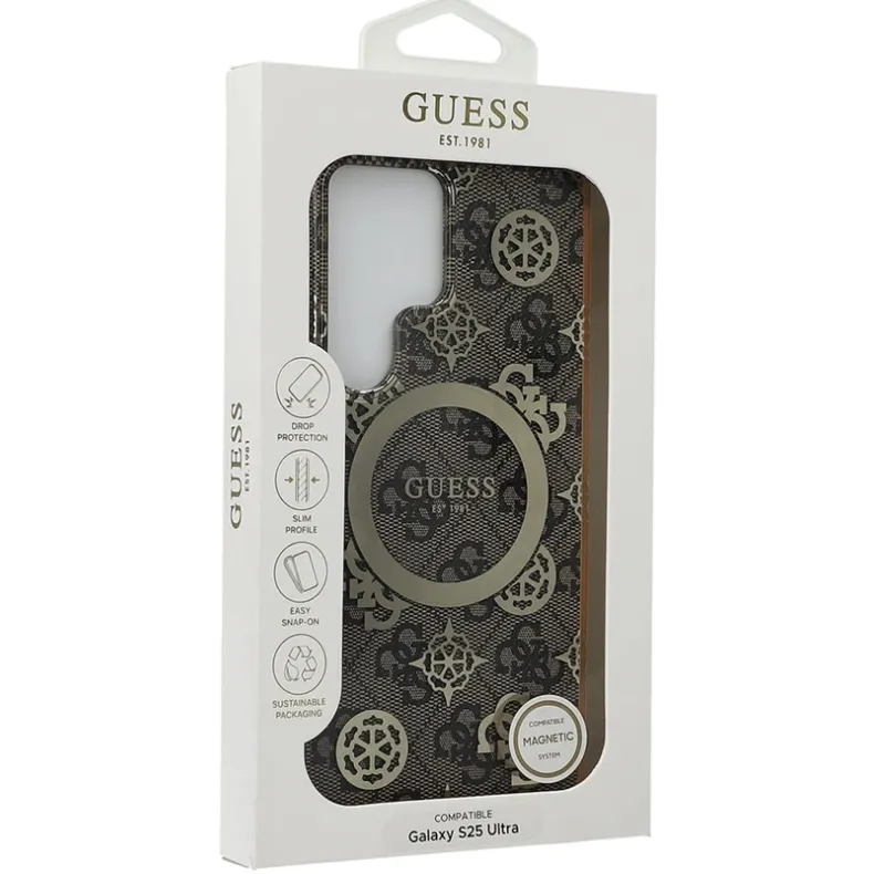 Guess Samsung Galaxy S25 Ultra Peony MagSafe dėklas, pilka, 4 nuotrauka