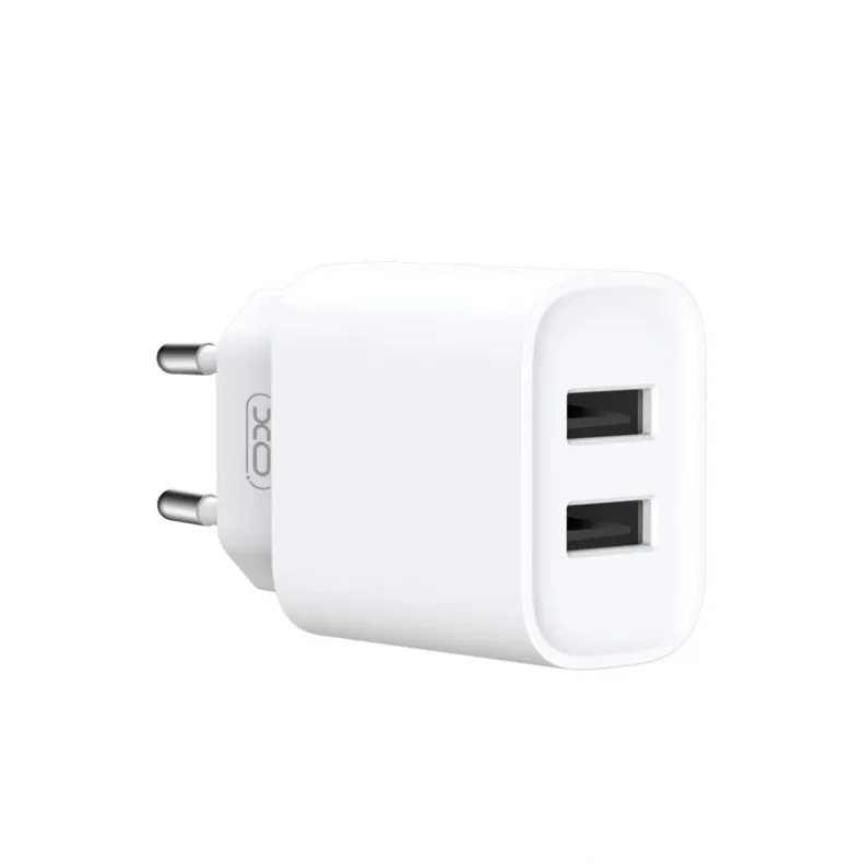 Xo tinklo įkroviklis su USB-A jungtimi ir USB-C laidu - 10W, balta, 2 nuotrauka