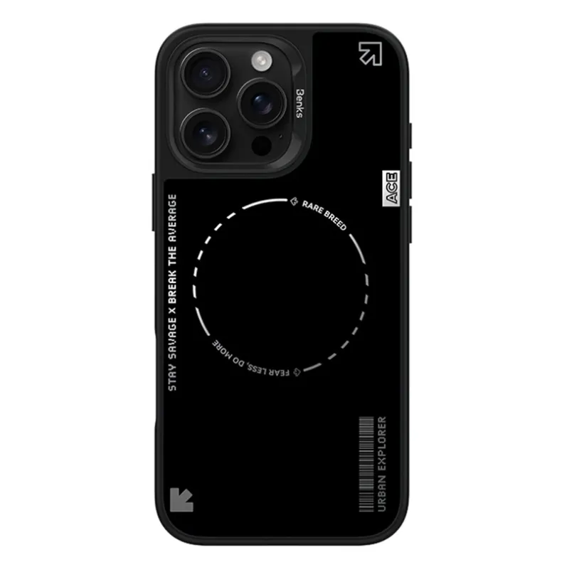 Benks iPhone 16 Pro Dinamic Minimalist dėklas, juoda, 1 nuotrauka