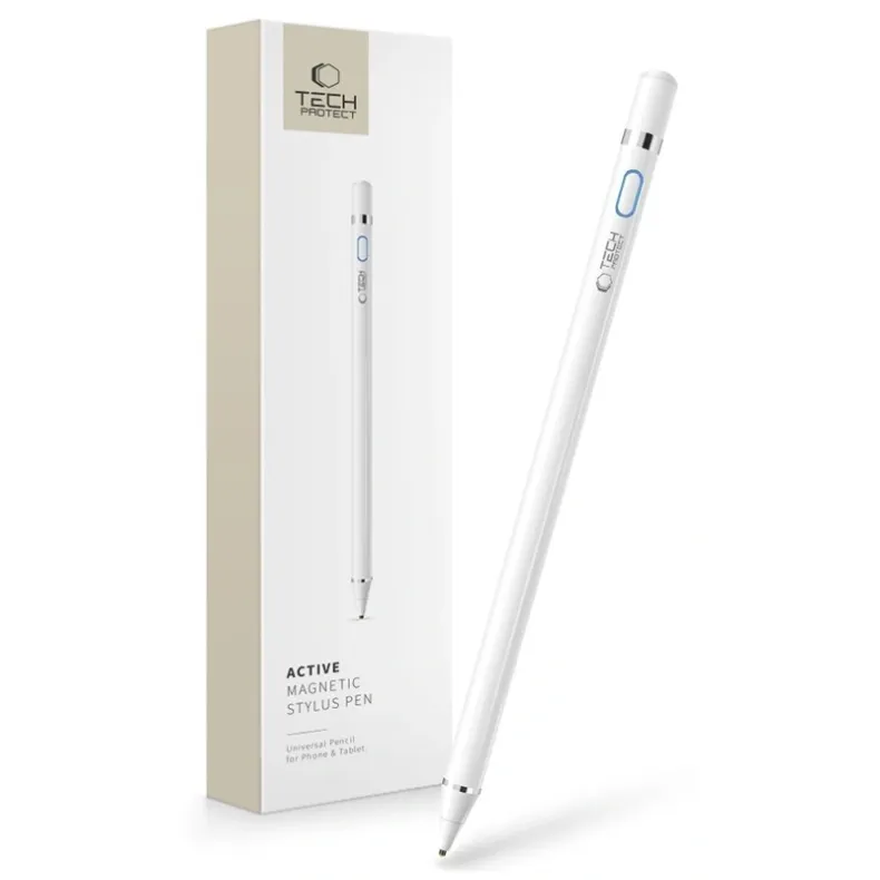  Techprotect Active Stylus pen universalus rašiklis, balta, 2 nuotrauka