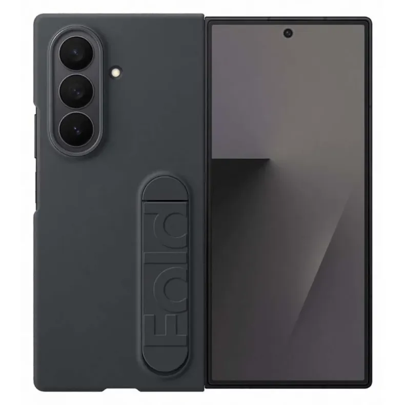 Samsung Galaxy Fold7 silikoninis dėklas su kojele, 1 nuotrauka