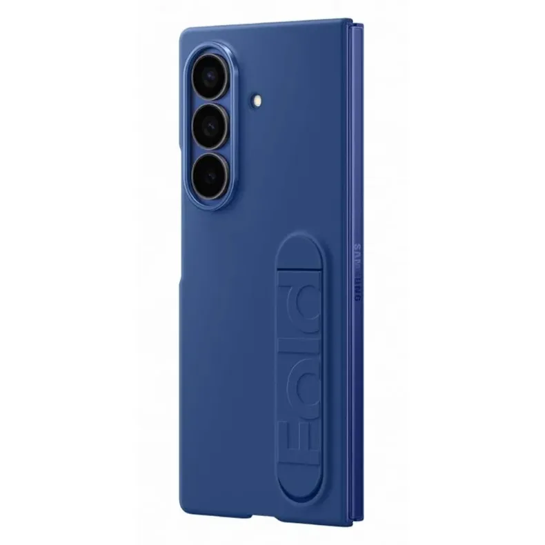 Samsung Galaxy Fold7 silikoninis dėklas su kojele, mėlynas 3 nuotrauka