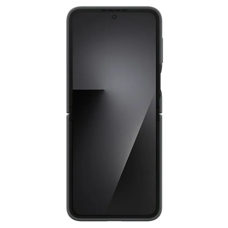 Galaxy Flip7 Fe-Flip6 silikoninis dėklas su žiedu, juodas, 2 nuotrauka