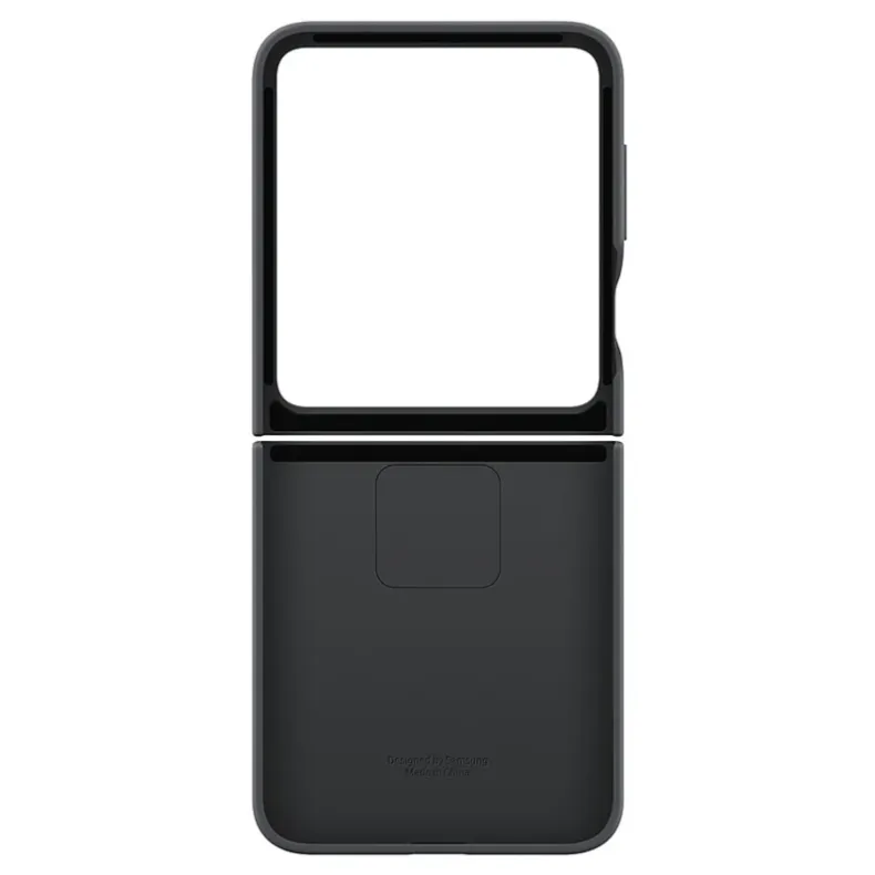 Galaxy Flip7 Fe-Flip6 silikoninis dėklas su žiedu, juodas, 6 nuotrauka