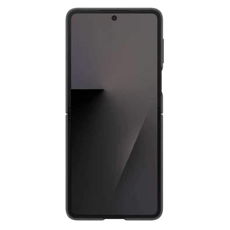 Samsung Galaxy Flip7 silikoninis dėklas su žiedu, juodas, 2 nuotrauka