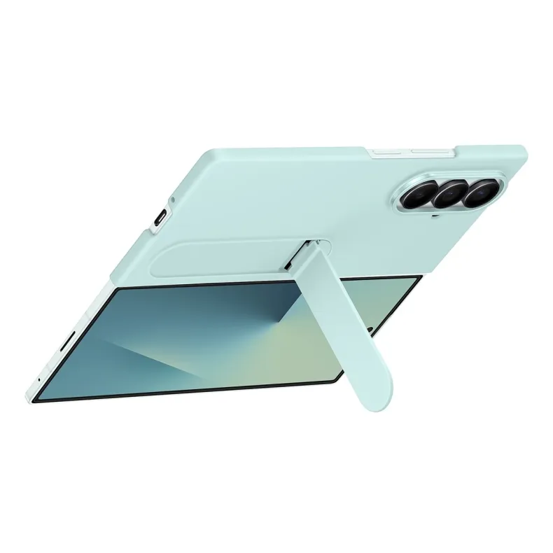 Samsung Galaxy Fold7 silikoninis dėklas su kojele, mėtinė, 4 nuotrauka