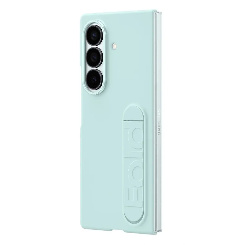  Samsung Galaxy Fold7 silikoninis dėklas su kojele, mėtinė, 5 nuotrauka