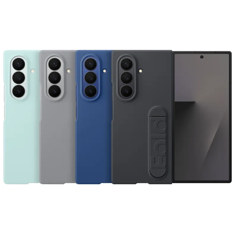 Samsung Galaxy Fold7 silikoninis dėklas su kojele, mėtinė, 6 nuotrauka