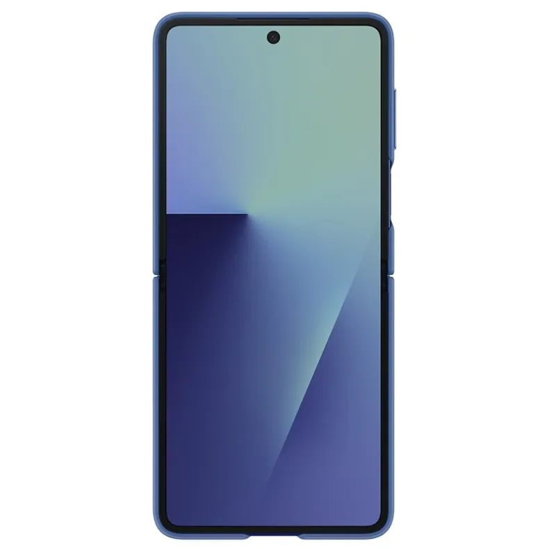 Samsung Galaxy Flip7 silikoninis dėklas su žiedu, mėlyna, 2 nuotrauka