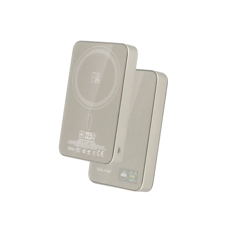 Blavec BJ-04 MagSafe belaidė išorinė baterija -10000 mAh, auksinė, 1 nuotrauka